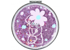 Me To You Cosmetic mirror with glitter Flower 8 cm