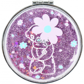 Me To You Cosmetic mirror with glitter Flower 8 cm