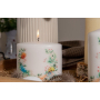 Emocio Happy Easter white candle ellipse 120 x 55 x 95 mm