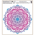 Window film without glue Pink-blue mandala 30 x 33,5 cm
