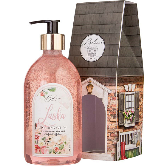 Bohemia Gifts Love House 3in1 shower gel for body, hair and hands 500 ml