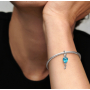 Charm Sterling silver 925 Blue Murano glass balloon, bracelet pendant symbol