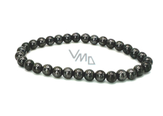 Magnetovec slimming magnetic bracelet elastic natural stone, ball 6 mm / 16 - 17 cm