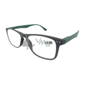 Berkeley Reading dioptric glasses +2 plastic grey, green side frames 1 piece MC2268