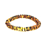 Amber Baltic bracelet elastic natural disc, 16 - 17 cm wisdom - health - kindness