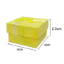 Gift box with jewelry sponge and yellow bow 4 x 4 x 2.5 cm 1 piece
