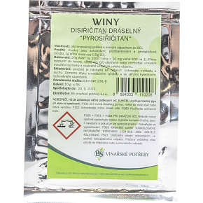 Potassium metabisulphite for food, preservative E 224, 10 g