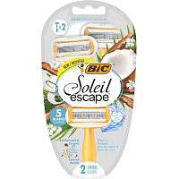 BIC Soleil Escape 5 Coconut & Sandalwood, women's disposable razors, 2 pcs