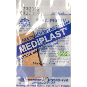 Mediplast textile patch divided 6 cm x 2 cm 5 pieces