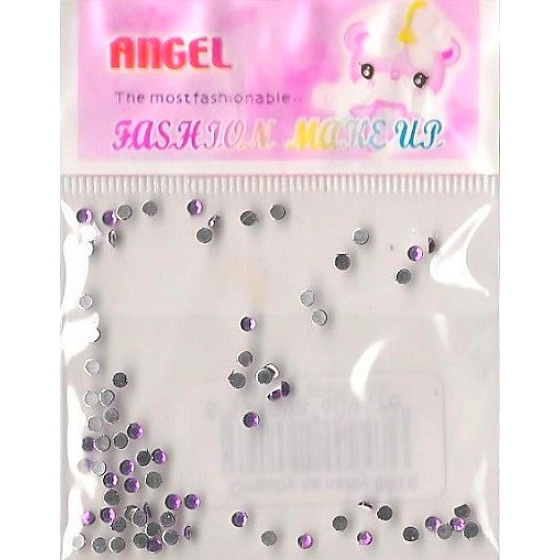 Angel Nail decorations rhinestones purple 1 pack