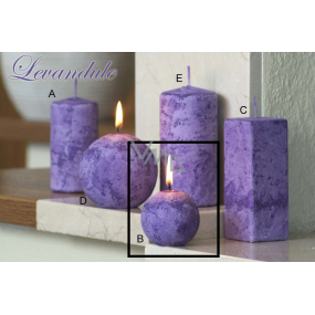 Lima Marble Lavender scented candle purple ball diameter 60 mm 1 piece