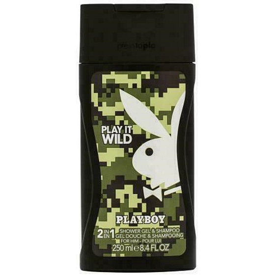 Playboy Play It Wild for Him 2 in 1 shower gel and shampoo 250 ml