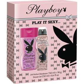 Playboy Play It Sexy deodorant spray for women 150 ml + shower gel 250 ml, cosmetic set