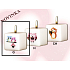 Lima Owls 2 owlets candle with imprint white cube 45 x 45 mm 1 piece