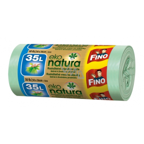 Fino Eco Natural decomposable bag in the basket, 15 µm, 35 l, 50 x 55cm 30 pieces