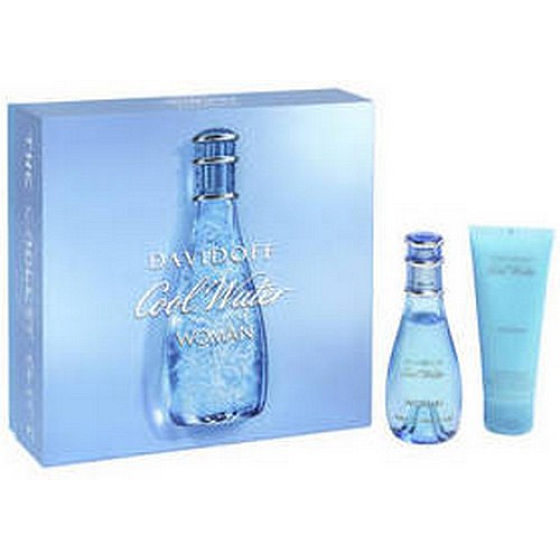 Davidoff Cool Water Woman EdT 50 ml Eau de Toilette + 75 ml Body Lotion, Gift Set