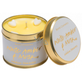 Bomb Cosmetics White amber and musk Scented natural, handmade candle in a tin can burns for up to 35 hours