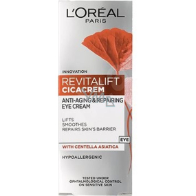 Loreal Paris Revitalift Cica Cream eye cream against aging, wrinkle reduction and skin firming 15 ml