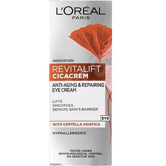 Loreal Paris Revitalift Cica Cream eye cream against aging, wrinkle reduction and skin firming 15 ml