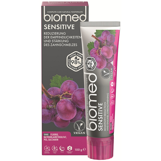 Biomed Sensitive natural grape seed extract toothpaste for sensitive teeth 100 g