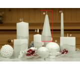 Lima Artic candle white pyramid 75 x 250 mm 1 piece