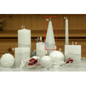 Lima Artic candle white pyramid 75 x 250 mm 1 piece