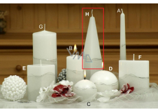 Lima Artic candle white pyramid 75 x 250 mm 1 piece