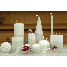 Lima Artic candle white pyramid 75 x 250 mm 1 piece