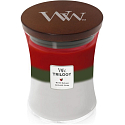 WoodWick Trilogy Winter Garland - Winter garland scented candle with wooden wick and lid glass medium 275 g
