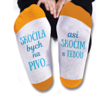 Nekupto Family gifts with humor Socks I would jump for beer, size 39-42
