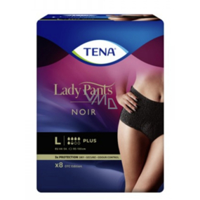 Tena Lady Pants Plus Black stretch panties size L 8 pieces