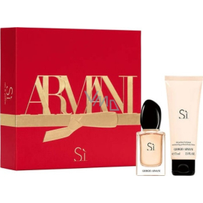 Giorgio Armani Sí perfumed water for women 30 ml + body lotion 75 ml, gift set