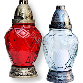 Rolchem Glass lamp red, white 23.5 cm 30 hours 70 g Z-08 1 piece