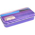 Esprit Provence Lavender toilet soap 60 g + scented bag + hand cream 30 ml + tin box with a picture of the sunset, cosmetic set for women