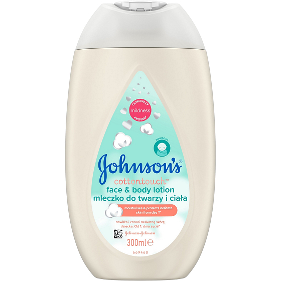 Johnson & Johnson Baby Cottontouch body and face lotion for children 300 ml