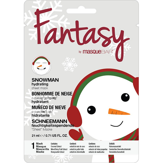 MasqueBar Fantasy Snowman Textile Moisturizing Face Mask 21 ml