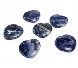 Sodalite Hmatka, healing gemstone in the shape of a heart natural stone 3 cm 1 piece, stone communication
