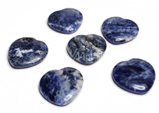 Sodalite Hmatka, healing gemstone in the shape of a heart natural stone 3 cm 1 piece, stone communication