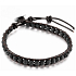 Lava black, leather bracelet natural stone, handmade, clasp, ball 4 mm / 17 - 23 cm, born of the four elements