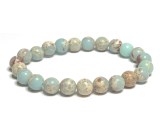Jasper / Shushan stone bracelet elastic natural stone, ball 8 mm / 16 - 17 cm