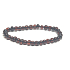 Amber Baltic cognac dark bracelet elastic natural, nugget irregular approx. 5 mm / 16 - 17 cm, solidified sunlight