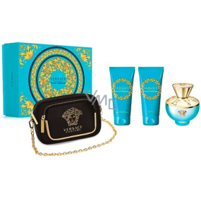 Versace Dylan Turquoise eau de toilette 100 ml + body lotion 100 ml + shower gel 100 ml + handbag, gift set for women