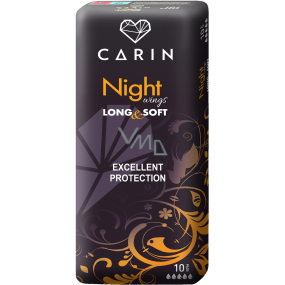 Carin Night Wings Long & Soft Sanitary Pads with wings 10 pcs