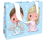 Nekupto Gift paper bag with embossing 23 x 18 cm Christmas angels