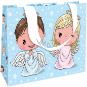 Nekupto Gift paper bag with embossing 23 x 18 cm Christmas angels