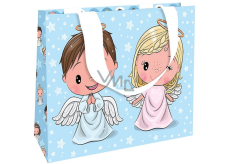 Nekupto Gift paper bag with embossing 23 x 18 cm Christmas angels