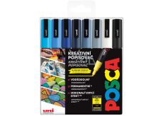 Posca Universal set of acrylic markers 0,9 - 1,3 mm mix of cool tones 8 pieces PC-3M