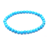 Tyrkenite blue bracelet elastic, ball 4 mm / 15 cm, for children, stone of young people, looking for a life goal