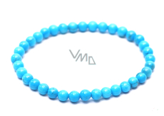 Tyrkenite blue bracelet elastic, ball 4 mm / 15 cm, for children, stone of young people, looking for a life goal