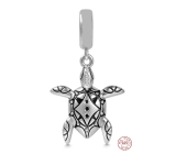 Charm Sterling silver 925 Sea turtle, animal bracelet pendant